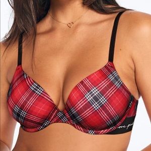 Pink push up bra